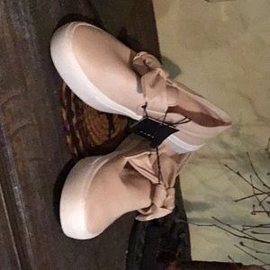 Super soft pink leather flats